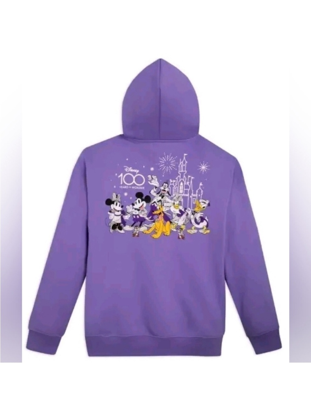 Walt Disney World 100 yrs Mickey & Friends Purple Embroidered Hoodie XL